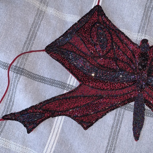 Y2K beaded butterfly backless halter top - Picture 3 of 8